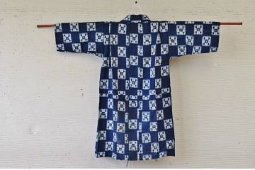 ○古い木綿着物5枚セット2　絣古布材料