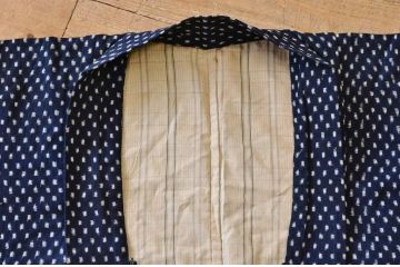 ○古い木綿着物5枚セット2　絣古布材料