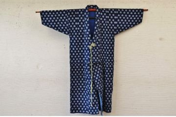○古い木綿着物5枚セット4　絣古布材料