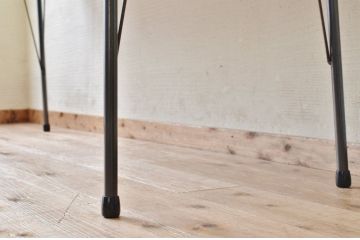 アンティーク家具　☆天板一枚板!鉄脚の大振りなテーブル(作業台、机)1