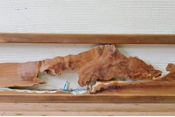 珍品!おもしろデザインの欄間2枚セット