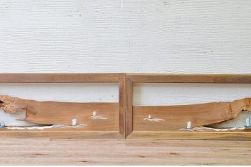 珍品!おもしろデザインの欄間2枚セット