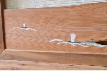 珍品!おもしろデザインの欄間2枚セット