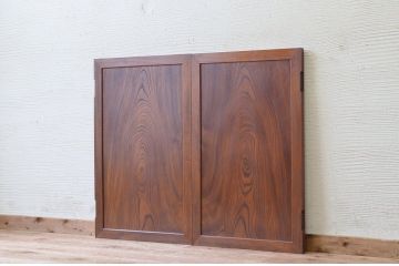 総欅!古い欅材の観音開き扉1対1