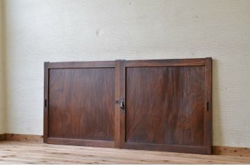 総欅!味のある一枚板　板戸2枚セット(引き戸)
