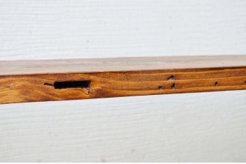アンティーク家具　天板一枚板!鉄脚アンティークベンチ(長椅子)1