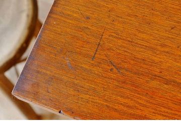 アンティーク家具　☆古い木の鉄脚アンティークテーブル(作業台、机)2