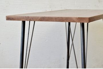 アンティーク家具　☆古い木の鉄脚アンティークテーブル(作業台、机)3