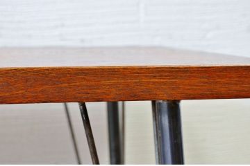 アンティーク家具　☆古い木の鉄脚アンティークテーブル(作業台、机)3