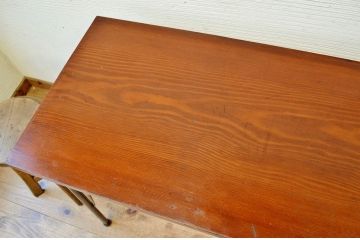 アンティーク家具　☆古い木の鉄脚アンティークテーブル(作業台、机)7