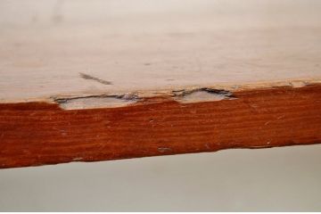 アンティーク家具　☆古い木の鉄脚アンティークテーブル(作業台、机)7