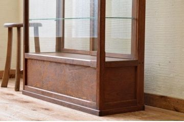 アンティーク家具　古民具　骨董　古いタバコ屋の薄型ガラスケース