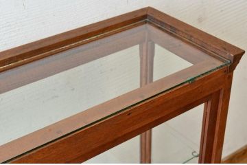 アンティーク家具　古民具　骨董　古いタバコ屋の薄型ガラスケース