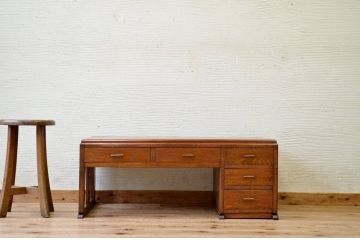 特別注文作り　凝った作りの上質な片袖机