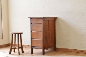 アンティーク家具　ジャンク品!縦型4杯引き出し
