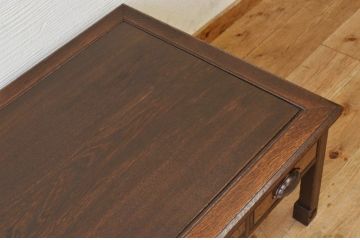 アンティーク家具　作りの上質なアンティーク文机(テーブル)