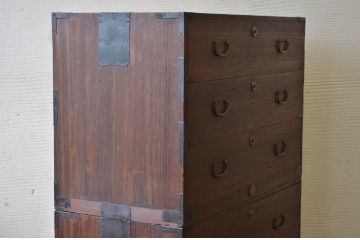 アンティーク家具　☆古いお家の二段重ね時代箪笥(チェスト)