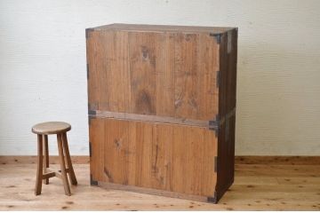 アンティーク家具　☆古いお家の二段重ね時代箪笥(チェスト)