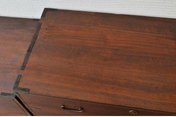 アンティーク家具　☆古いお家の二段重ね時代箪笥(チェスト)