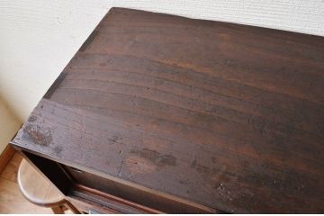 アンティーク家具　多少の傷み有り!!変わり型収納棚