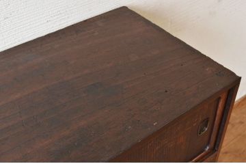 アンティーク家具　多少の傷み有り!!変わり型収納棚