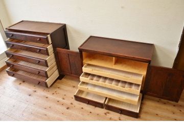 中古　北海道民芸重ねチェスト(箪笥)