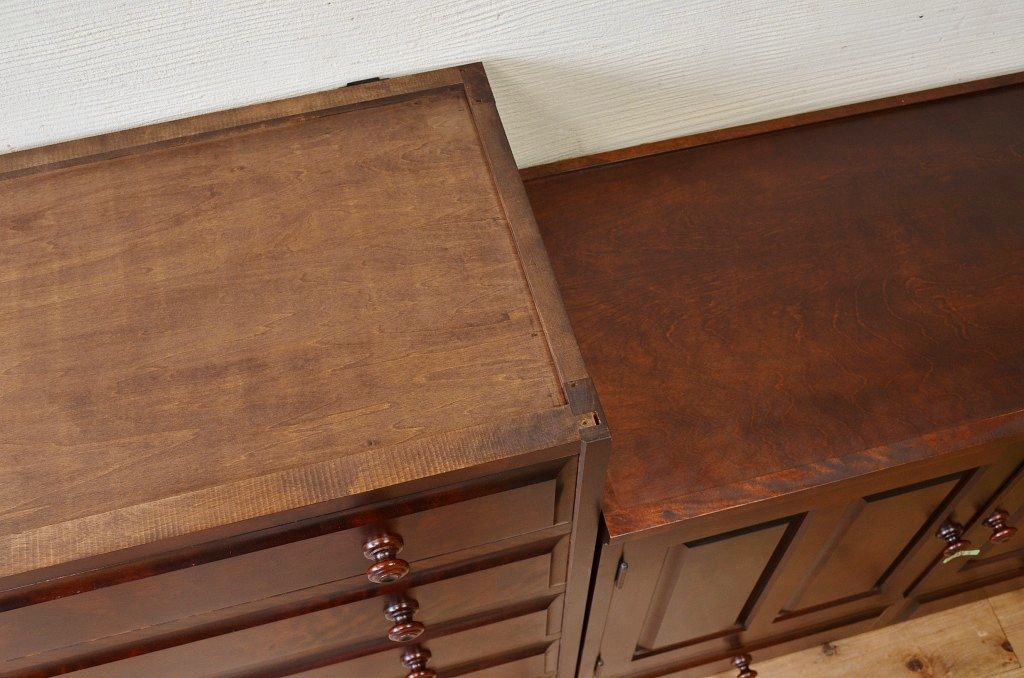 中古　北海道民芸重ねチェスト(箪笥)