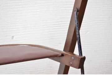 アンティーク家具　イギリスアンティーク　折り畳み式チェア2脚セット(椅子、イス)