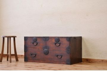 アンティーク家具　古民具　骨董　味のある引き出しローボード1