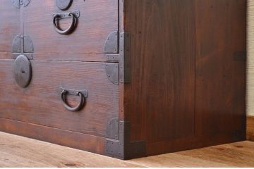アンティーク家具　古民具　骨董　味のある引き出しローボード1