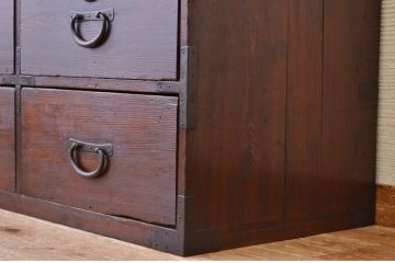 アンティーク家具　古民具　骨董　味のある引き出しローボード2