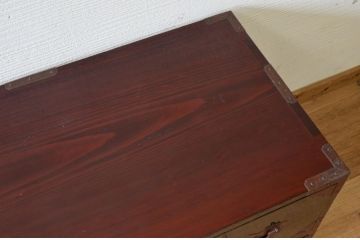 アンティーク家具　古民具　骨董　極上のコンディション金具の立派な上手庄内箪笥
