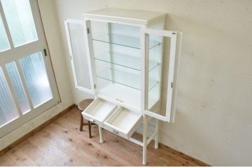 中古　アンティーク調　ケビントガラスケース
