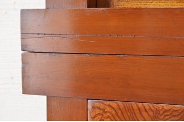 アンティーク家具　古民具　骨董　極上のコンディションの欅玉杢金沢水屋箪笥
