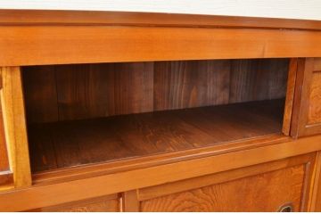 アンティーク家具　古民具　骨董　極上のコンディションの欅玉杢金沢水屋箪笥