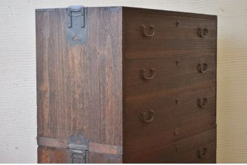 アンティーク家具　☆古い桐材の重ね箪笥(桐箪笥、桐たんす)