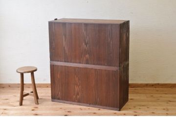アンティーク家具　☆古い桐材の重ね箪笥(桐箪笥、桐たんす)