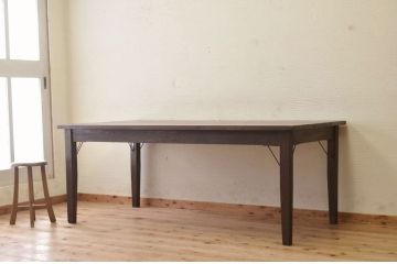 アンティーク家具　1950〜60年代　ナラ材の大きな作業台(ダイニングテーブ)1