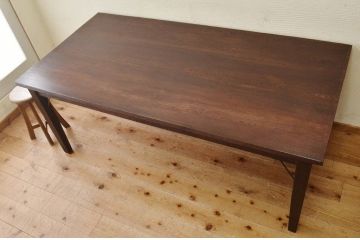 アンティーク家具　1950〜60年代　ナラ材の大きな作業台(ダイニングテーブ)1