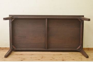 アンティーク家具　1950〜60年代　ナラ材の大きな作業台(ダイニングテーブ)1