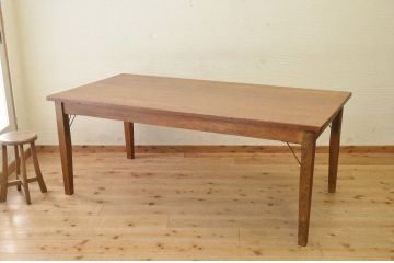 アンティーク家具　1950〜60年代　ナラ材の大きな作業台(ダイニングテーブ)2