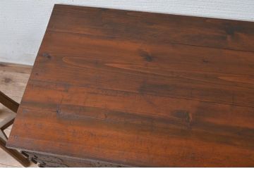 アンティーク家具　天板補強した観音開き時代箪笥ローボード(ローチェスト)