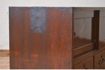 アンティーク家具　古民具　骨董　古い欅材の時代箪笥ローボード