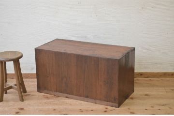 アンティーク家具　古民具　骨董　古い欅材の時代箪笥ローボード