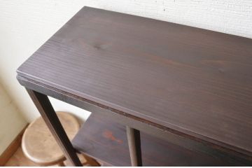 アンティーク家具　古民具　骨董　枠が栗材のシンプルな飾り棚