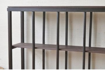 アンティーク家具　古民具　骨董　枠が栗材のシンプルな飾り棚