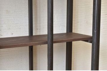 アンティーク家具　古民具　骨董　枠が栗材のシンプルな飾り棚