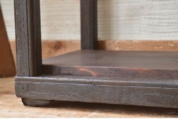 アンティーク家具　古民具　骨董　枠が栗材のシンプルな飾り棚