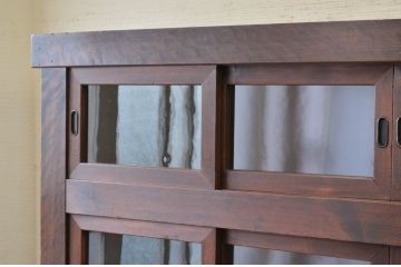 アンティーク家具　明治時代　近江　二段重ね引き出し収納棚(薬箪笥)