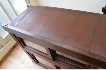 アンティーク家具　明治時代　近江　二段重ね引き出し収納棚(薬箪笥)